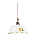 Kolarz 731.30.117 - Lampadario sospeso con cavo NONNA 1xE27/75W/230V, diam. 30 cm, colore limone