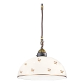 Kolarz 731.30.171 - Lampadario sospeso a cavo NONNA 1xE27/75W/230V Ø 30 cm, decorazione floreale, finitura oro rosa
