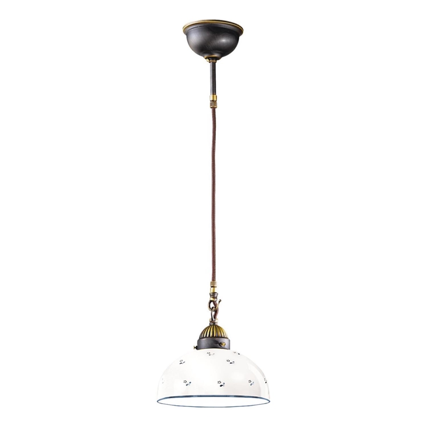 Kolarz 731.30.24 - Lampadario a sospensione con filo NONNA 1xE27/75W/230V diametro 30 cm blu