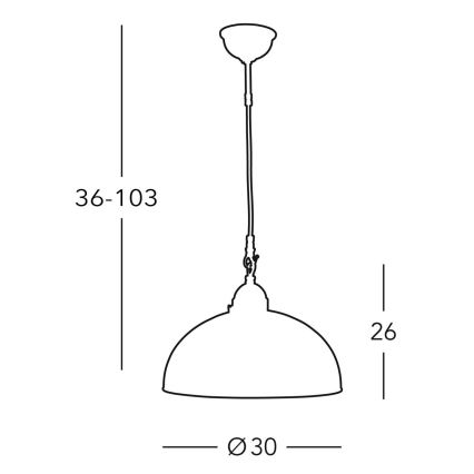 Kolarz 731.30.25 - Lampadario su filo NONNA 1xE27/75W/230V blu