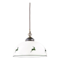 Kolarz 731.32.102 - Lampadario a sospensione con filo NONNA 1xE27/75W/230V diametro 36 cm cervo verde