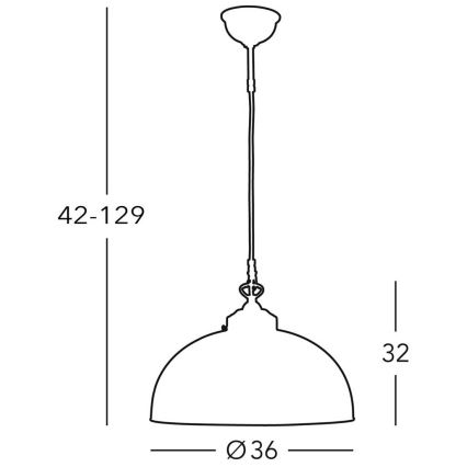 Kolarz 731.32.55 - Lampadario su filo NONNA 1xE27/75W/230V