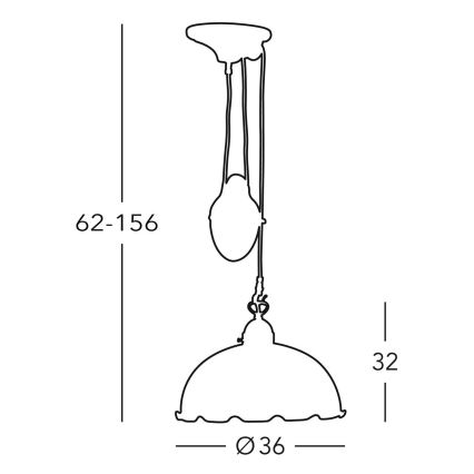 Kolarz 731.33.72 - Lampadario su filo NONNA 1xE27/75W/230V