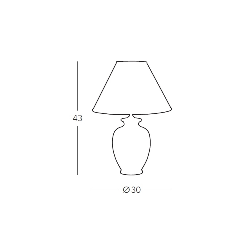 Kolarz 731.70K - Lampada da tavolo  NONNA 1xE27/100W/230V bianca