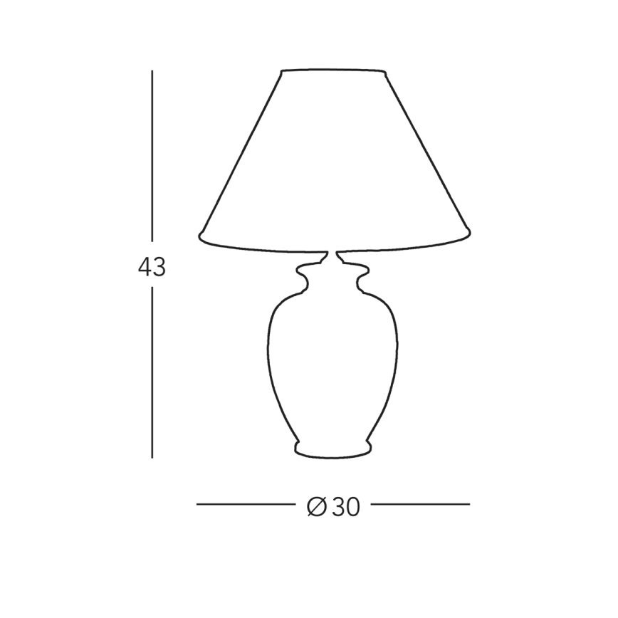 Kolarz 731.70W.150 - Lampada da tavolo NONNA 1xE27/100W/230V, motivo cervo, bianco/oro
