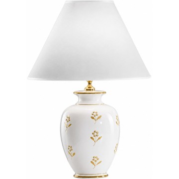 kolarz 731.70W.160 - Lampada da tavolo NONNA 1xE27/100W/230V motivo floreale bianco/oro