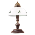 Kolarz 731.73.100 - Lampada da tavolo NONNA 1xE27/75W/230V marrone/cervo verde