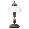 Kolarz 731.73.150 - Lampada da tavolo NONNA 1xE27/75W/230V con decoro a cervo, oro rosa