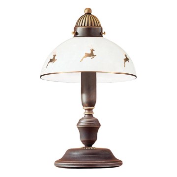 Kolarz 731.73.150 - Lampada da tavolo NONNA 1xE27/75W/230V con decoro a cervo, oro rosa