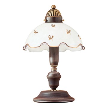 Kolarz 731.73.160 - Lampada da tavolo NONNA 1xE27/75W/230V, decorazione floreale, finitura oro rosa