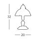 Kolarz 731.73.17 - Lampada da tavolo NONNA 1xE14/60W/230V blu