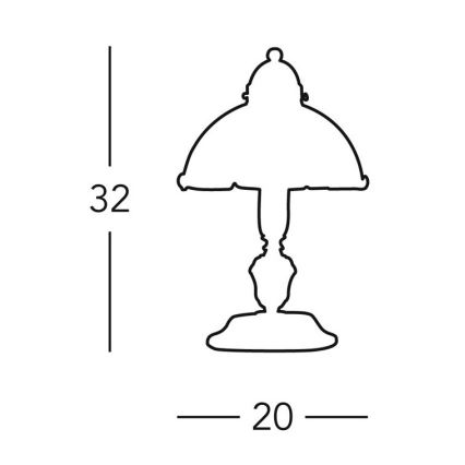 Kolarz 731.73.21 - Lampada da tavolo NONNA 1xE14/60W/230V verde