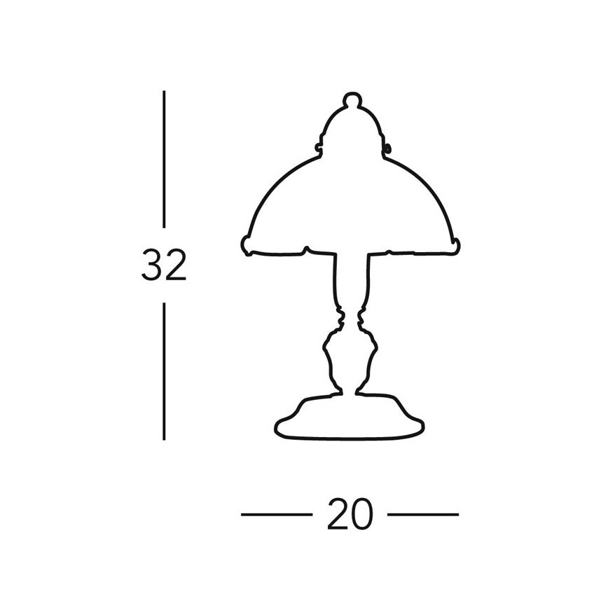 Kolarz 731.73.21 - Lampada da tavolo NONNA 1xE14/60W/230V verde