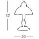 Kolarz 731.73.53 - Lampada da tavolo NONNA 1xE14/60W/230V