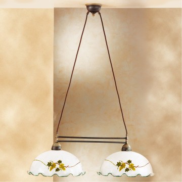 Kolarz 731.82.111 - Lampadario a sospensione con cavo NONNA 2xE27/75W/230V vino