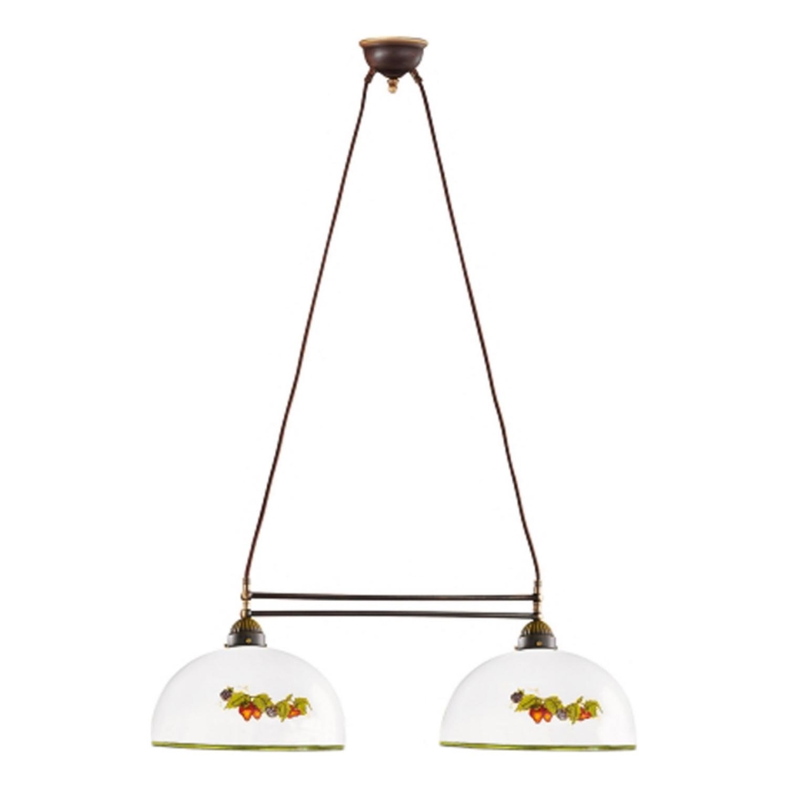 Kolarz 731.82.136 - Lampadario a sospensione con filo NONNA 2xE27/75W/230V uva/fragole