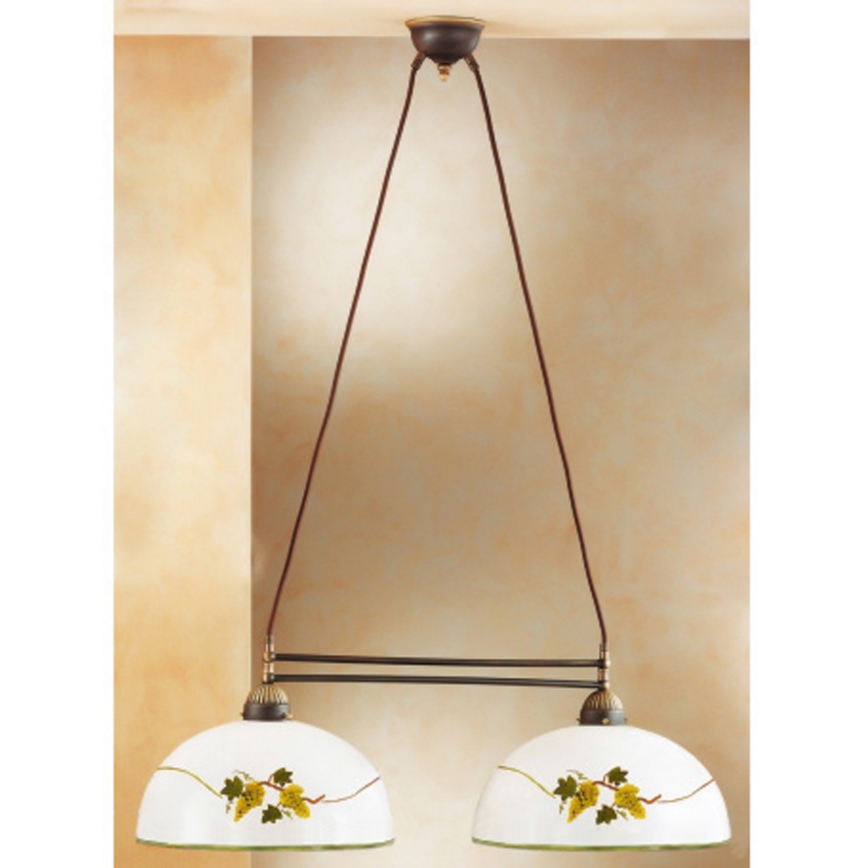 Kolarz 731.82.137 - Lampadario a sospensione con filo NONNA 2xE27/75W/230V uva