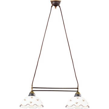 Kolarz 731.82.160 - Lampadario sospeso con cavo NONNA 2xE27/75W/230V, decorazione a fiori, oro rosa
