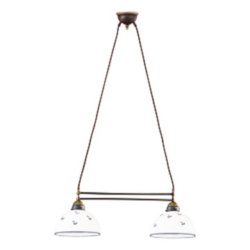 Kolarz 731.82.24 - Lampadario a sospensione con filo NONNA 2xE27/75W/230V blu