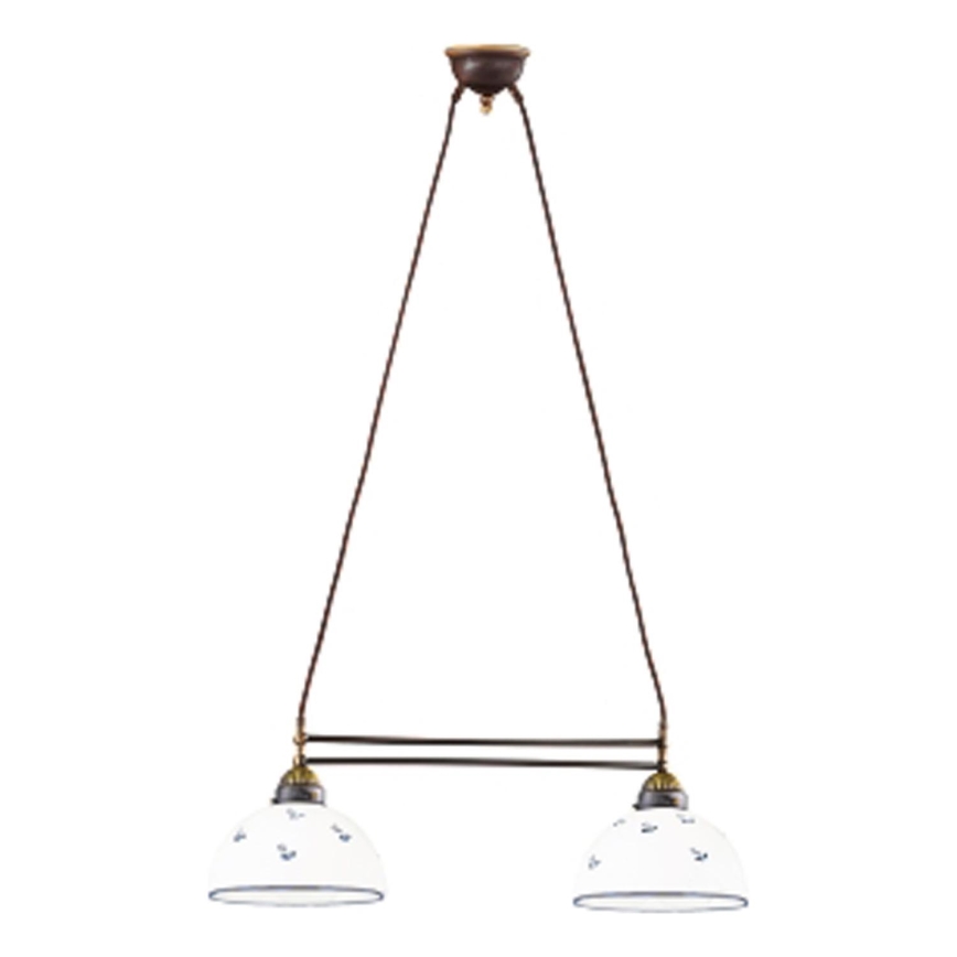 Kolarz 731.82.24 - Lampadario a sospensione con filo NONNA 2xE27/75W/230V blu