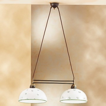 Kolarz 731.82.27 - Lampadario a sospensione con filo NONNA 2xE27/75W/230V verde
