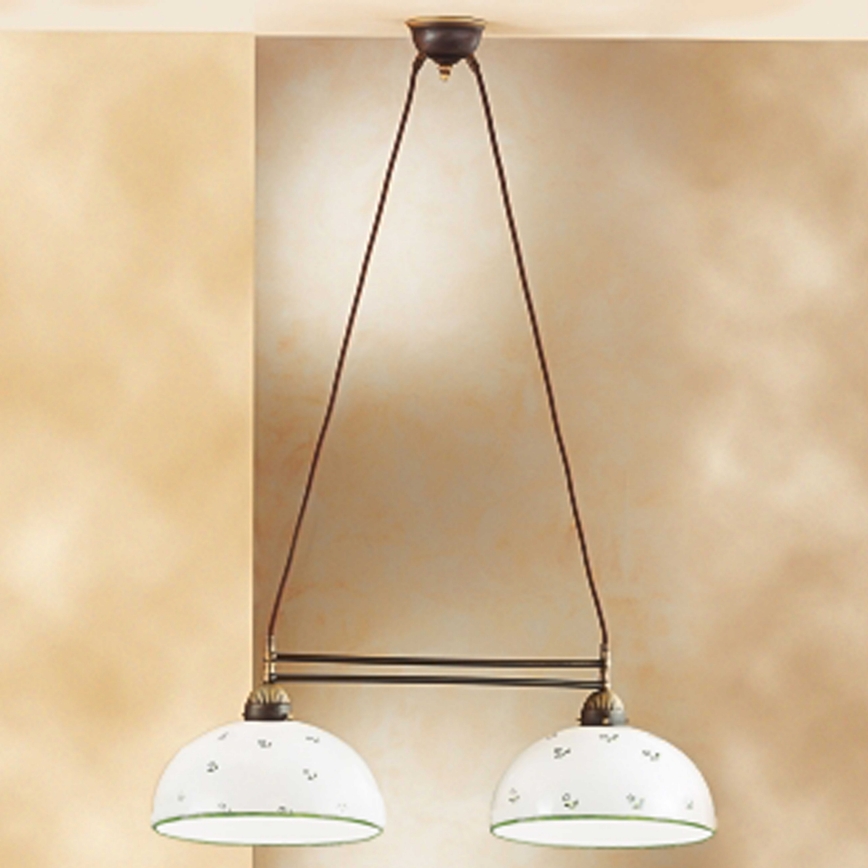 Kolarz 731.82.27 - Lampadario a sospensione con filo NONNA 2xE27/75W/230V verde
