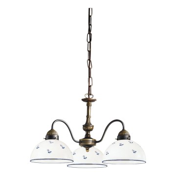 Kolarz 731.83.16 - Lampadario a sospensione con catena NONNA 3xE27/75W/230V blu