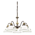 Kolarz 731.85.100 - Lampadario a sospensione con catena NONNA 5xE27/75W/230V cervo verde
