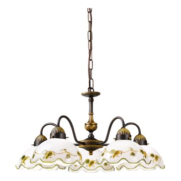 Kolarz 731.85.110 - Lampadario a catena NONNA 5xE27/75W/230V vino