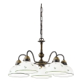 Kolarz 731.85.20 - Lampadario a sospensione con catena NONNA 5xE27/75W/230V verde