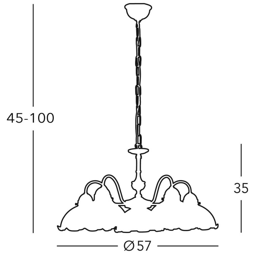 Kolarz 731.85.53 - Lampadario fisso NONNA 5xE27/75W/230V