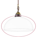 Kolarz 731.G54 - Vetro di ricambio per lampadario, lampada da terra e faretto NONNA E27 diametro 30 cm bianco