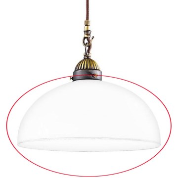 Kolarz 731.G54 - Vetro di ricambio per lampadario, lampada da terra e faretto NONNA E27 diametro 30 cm bianco
