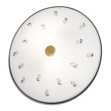 Kolarz 731.U12.4.70- Plafoniera NONNA 2xE14/60W/230V diametro 32 cm verde/ottone