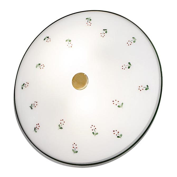Kolarz 731.U12.4.70- Plafoniera NONNA 2xE14/60W/230V diametro 32 cm verde/ottone