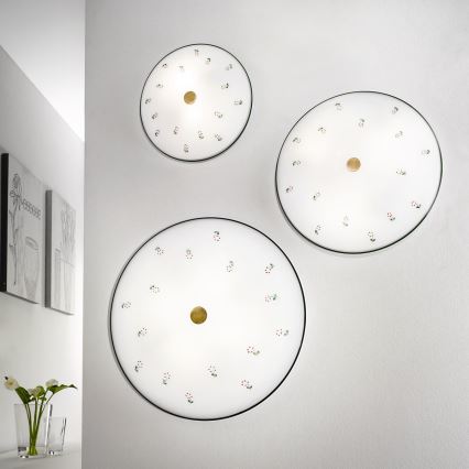 Kolarz 731.U12.4.70 - Lampada da soffitto NONNA 2xE14/60W/230V Ø 32 cm verde/ottone