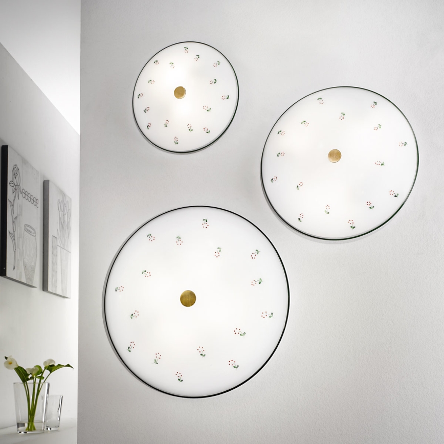 Kolarz 731.U12.4.70 - Lampada da soffitto NONNA 2xE14/60W/230V Ø 32 cm verde/ottone