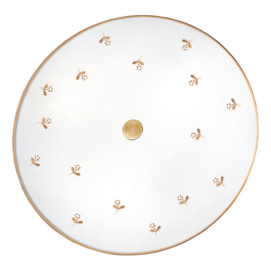 Kolarz 731.U13.4.160 - Applique da parete NONNA 3xE27/60W/230V Ø 42 cm, motivo floreale, finitura oro rosa