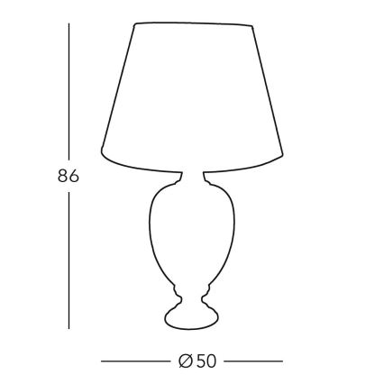 Kolarz 780.71 - Lampada da tavolo DAUPHIN 1xE27/100W/230V