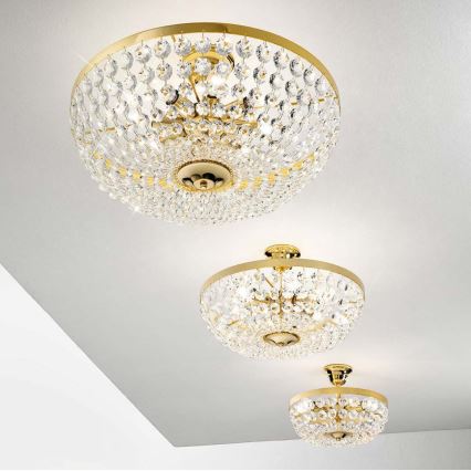 Kolarz 960.18K.3 - Lampadario in cristallo su palo VALERIE 8xE14/40W/230V 24K oro