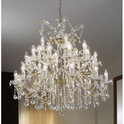 Kolarz 960.812+12+6 - Lampadario in cristallo a catena VALERIE 30xE14/40W/230V