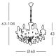 Kolarz 960.88 - Lampadario in cristallo su catena VALERIE 8xE14/40W/230V
