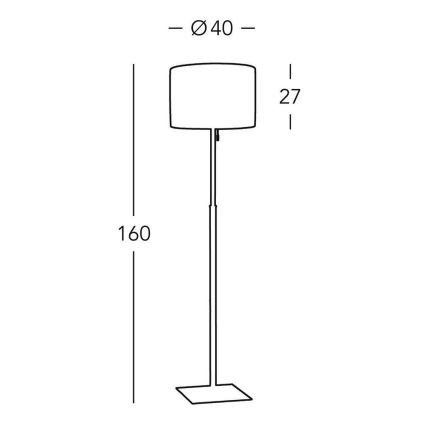 Kolarz A1307.41.7 - Lampada da terra SAND 1x E27/60W/230V