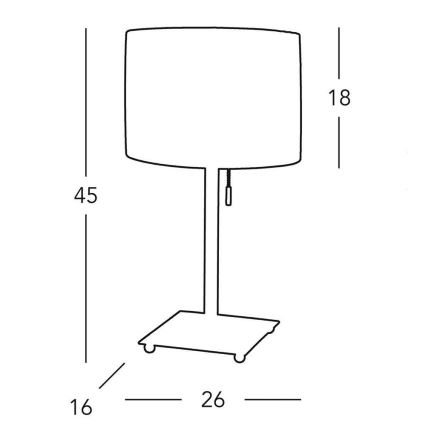 Kolarz A1307.71.7 - Lampada da tavolo SAND 1x E27/60W/230V