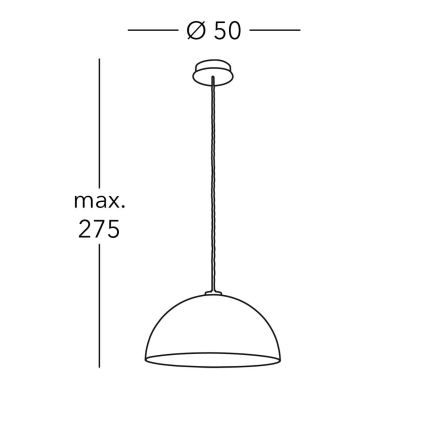 Kolarz A1339.31.Co.VinAu/50 - Lampadario a sospensione con filo CULT 1xE27/100W/230V diametro 50 cm oro