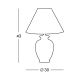 Kolarz A1340.70.Gr - Lampada da tavolo CHIARA 1xE27/100W/230V bianca/grigia diametro 30 cm