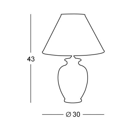 Kolarz A1340.70 - Lampada da tavolo CHIARA 1xE27/100W/230V bianca diametro 30 cm