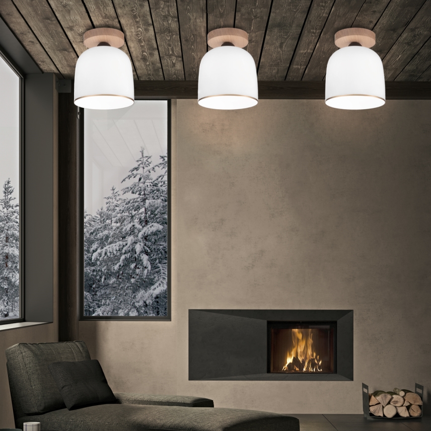 Kolarz A1352.11.Au - Lampadario a plafone NONNA 1xE27/60W/230V rovere/bianco/oro