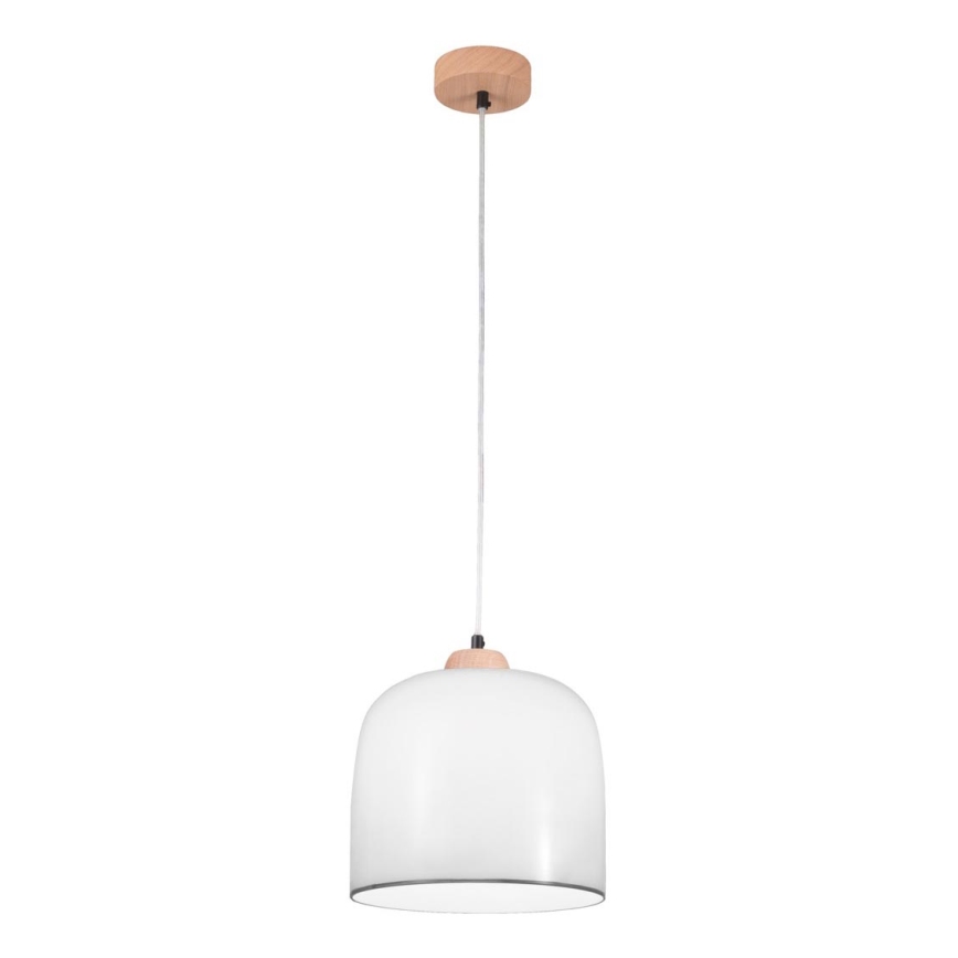 Kolarz A1352.31.Gr - Lampadario a sospensione con filo NONNA 1xE27/60W/230V quercia/bianco/grigio