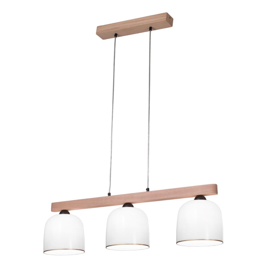 Kolarz A1352.83.Au - Lampadario a sospensione con filo NONNA 3xE27/60W/230V quercia/bianco/oro